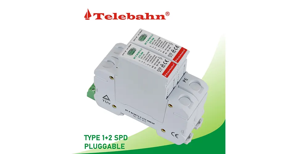 12.5kA T1+T2 Surge Protector for Power Distribution Panels