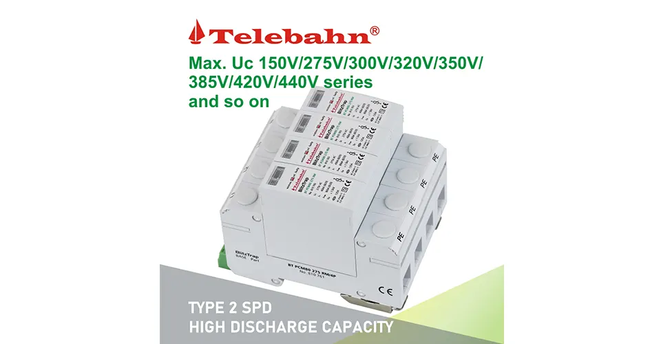 Surge Protection Device for 275V Circuits (T2) with 40kA 80kA Rating