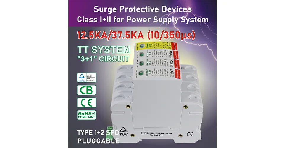 T1+T2 12.5kA Surge Protection Device (SPD)