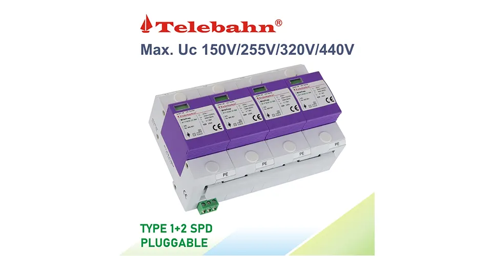 IEC Compliant T1+T2 25kA Surge Protection Device