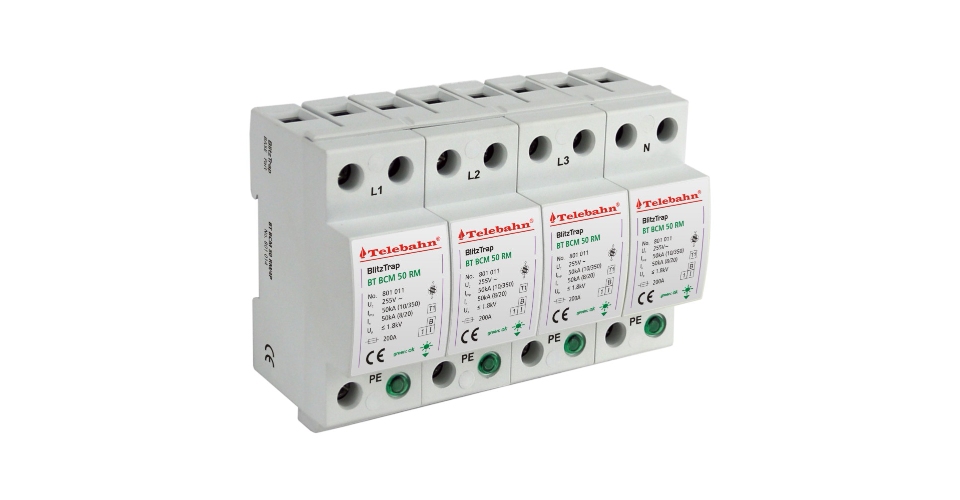 Three-Phase Surge Suppressor with 100kA Rating