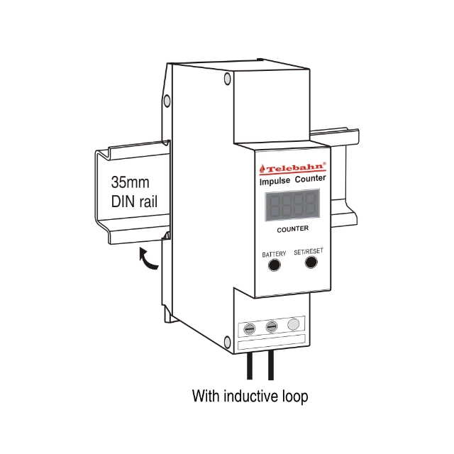 DIN Rail Mount Impulse Counter